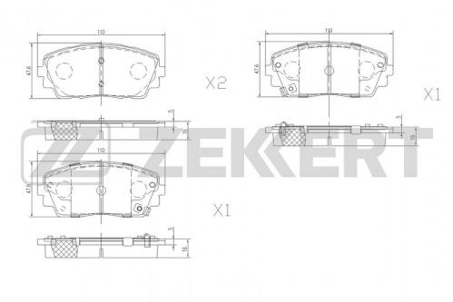 Колодки торм KIA PICANTO 11- пер ZEKKERT GDB3535=2148102