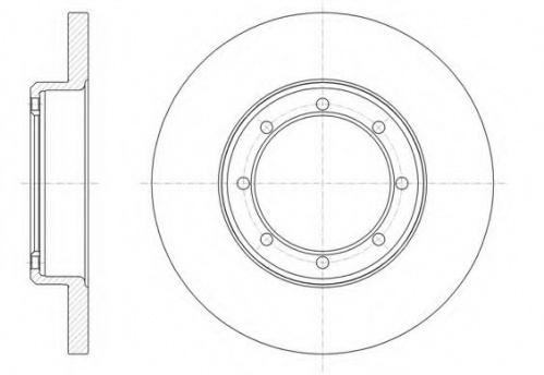 Диск торм RENAULT MASTER III/IV зад RH DF6372