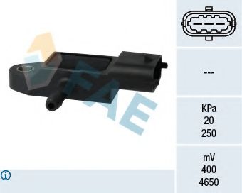 Датчик давл наддува RENAULT FAE 0281002593=550173
