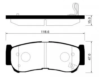 Колодки торм HYUNDAI SANTA FE/STAREX зад HSB GDB3419=SP1178
