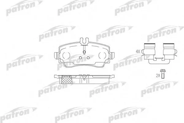 Колодки торм MB W168 пер PATRON GDB1292=GDB1293=265000