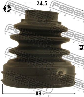Пыльник ШРУСа FORD MONDEO IV внутр прав FEBEST (трипоид/35x87.6x92)