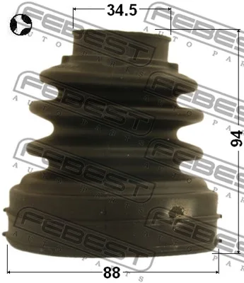 Пыльник ШРУСа FORD MONDEO IV внутр прав FEBEST (трипоид/35x87.6x92)