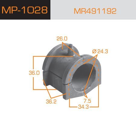 Втулка стаб MITSUBISHI LANCER IX 1.6/DODGE CALIBER пер MASUMA (24mm) MSB-CS5FR