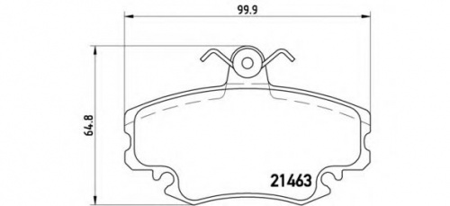 Колодки торм RENAULT LOGAN/LIFAN BREEZ/LARGUS 8V(кроме фургон) пер BREMBO GDB400=GDB1332