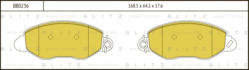 Колодки торм FORD TRANSIT 00-07 пер BLITZ GDB1461=277212
