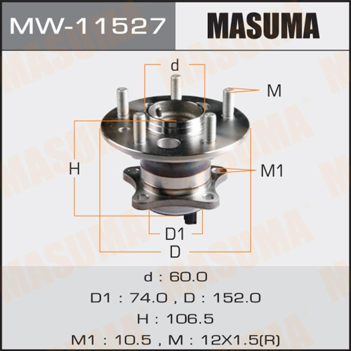 Подшипник ступичный TOYOTA CAMRY V50 11- задн прав MASUMA