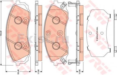 Колодки торм HYUNDAI STAREX 07- пер SANGSIN GDB3448