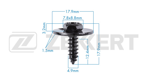 Пистон BMW ZEKKERT (саморез защиты)