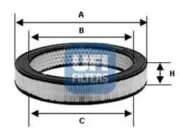 Фильтр возд VAG UFI C2852/2