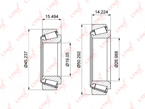 Подшипник ступичный MAZDA/KIA задн LYNX