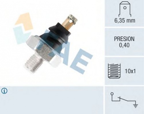 Датчик давл масла VW 0.4бар (черн) FAE