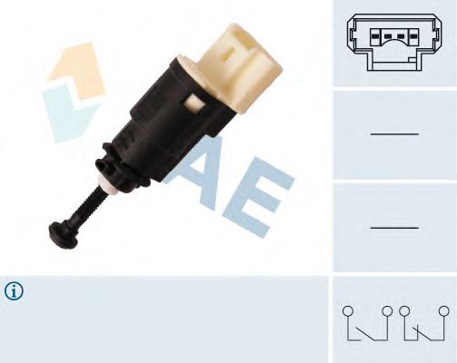 Датчик стоп-сигнала RENAULT LOGAN 4 конт FAE(VESTA вместо штатной 8450111607)