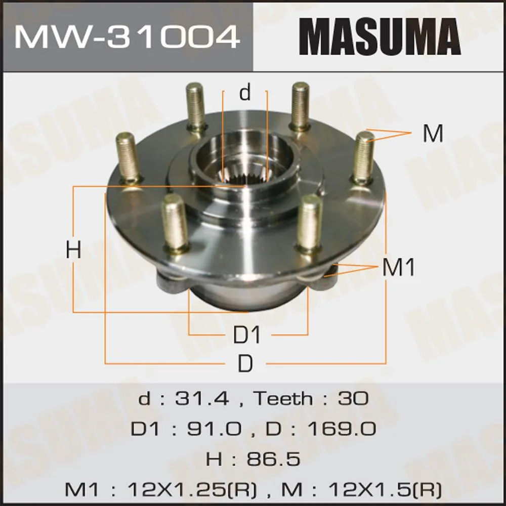 Подшипник ступичный MITSUBISHI PAJERO IV пер MASUMA (по вин)