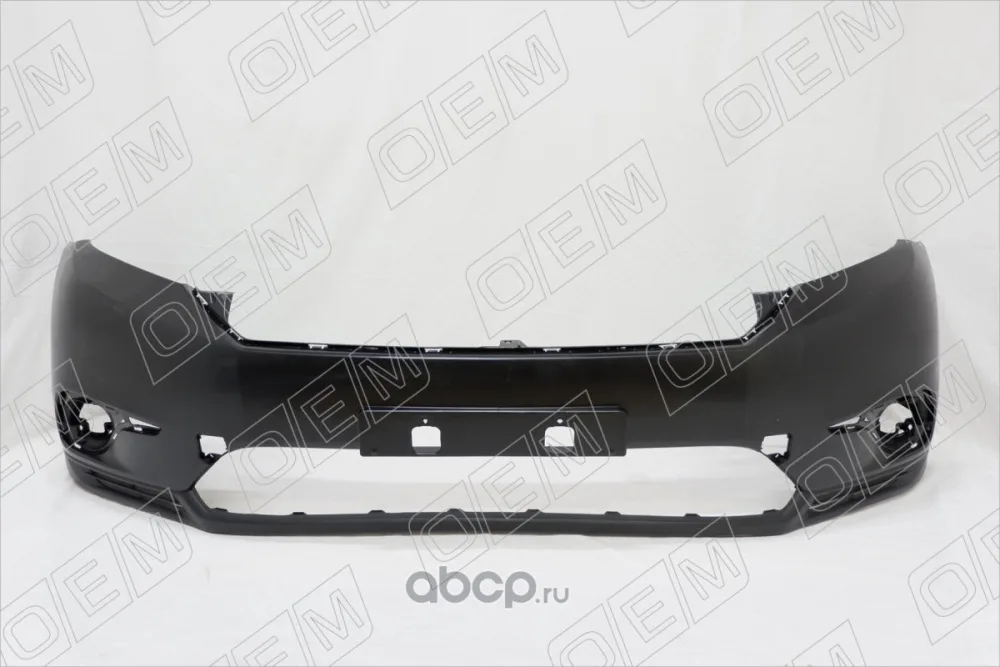 Бампер Toyota Highlander 10-13 перед (ПТФ/ С отверстием под крюк) SAT