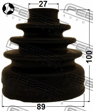 Пыльник ШРУСа MITSUBISHI OUTLANDER XL пер внутр FEBEST (27x89x100)