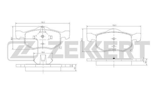 Колодки торм FORD ESCAPE/MAZDA TRIBUTE 3.0 пер ZEKKERT GDB1497