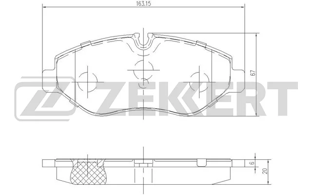 Колодки торм MB SPRINTER/VW CRAFTER пер ZEKKERT GDB1698=2124500
