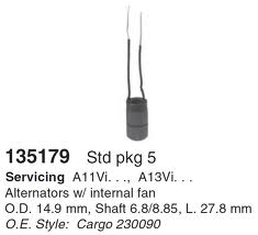 Детали генератора Коллектор CARGO (6.6x14.9x48.3) =230090