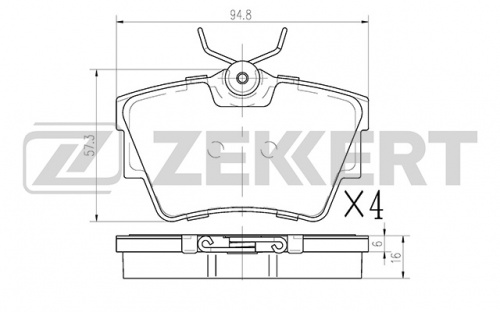 Колодки торм RENAULT TRAFIC 01- задн ZEKKERT GDB1479