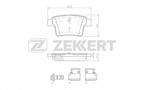 Колодки торм FORD MONDEO III зад ZEKKERT GDB1665=2114910