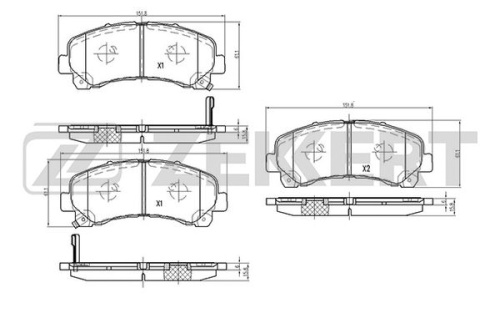 Колодки торм Isuzu D-Max I-II 08- пер ZEKKERT GDB3545