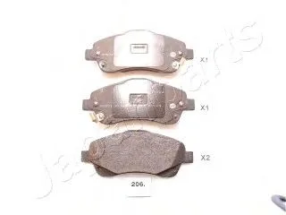 Колодки торм TOYOTA AVENSIS 03-09 пер JP GDB3336=2104602