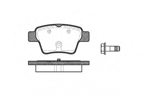 Колодки торм PEUGEOT 207/307/C4/GEELY EMGRAND зад RH GDB1620=2113800