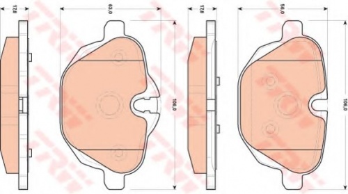 Колодки торм BMW F10/F11/F18/F25/F26/E89 зад TRW GDB1840=2142100