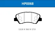Колодки торм HYUNDAI SOLARIS 17-/KIA RIO 17-/CEED 12- пер HSB GDB3548 (с отверстиями)