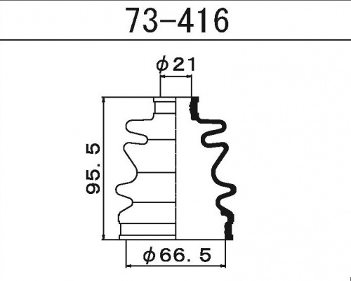 Пыльник ШРУСа SUZUKI SX4/STELS GUEPARD внутр MARUICHI (21x66.5x95.5)