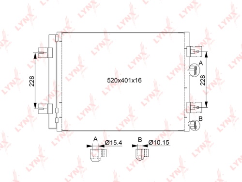 Радиатор АС RENAULT LOGAN 08- 1.4-1.6/LARGUS LYNX