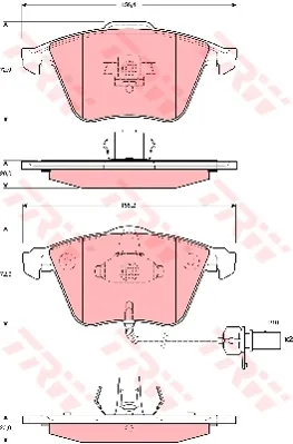 Колодки торм AUDI A6 пер TRW GDB1659=GDB1617