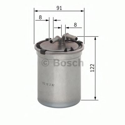 Фильтр топл MB W211/W220 BOSCH WK822/3=KL155/1