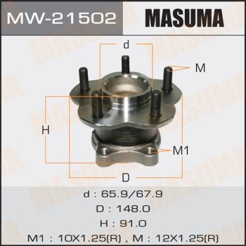 Подшипник ступичный NISSAN TEANA J31 зад MASUMA