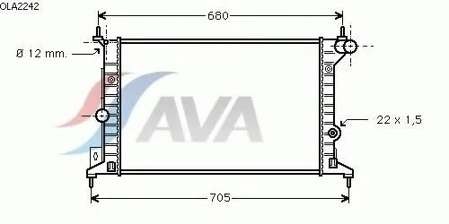 Радиатор ОЖ OPEL VECTRA B -AC AVA OL2242=731525=630681