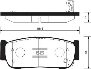 Колодки торм HYUNDAI SANTA FE/STAREX зад SANGSIN GDB3419