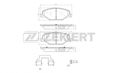 Колодки торм VW POLO RUS 11- пер ZEKKERT GDB2027