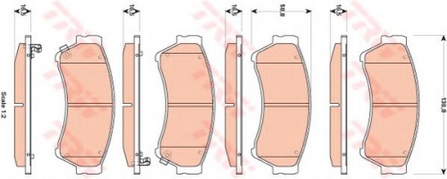 Колодки торм MAZDA 6 07- пер TRW GDB3501
