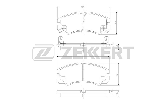 Колодки торм OPEL FRONTERA A пер ZEKKERT GDB3162=GDB1186=242522