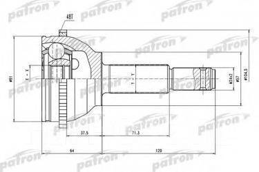 ШРУС FORD TRANSIT 14- наружн PATRON