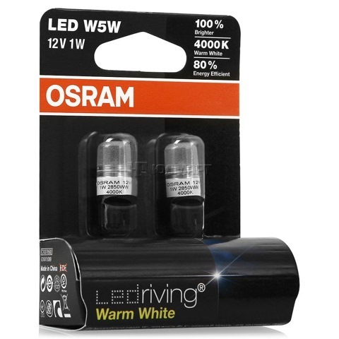 Автолампа LED W5W OSRAM (пара/4000K)