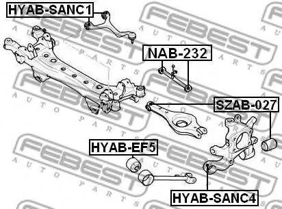 Сайлентблок рычага HYUNDAI/KIA задн подв верхнего LYNX HYAB-SANC1