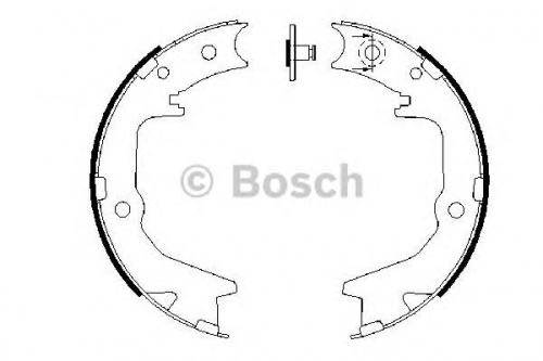 Колодки ручника MITSUBISHI LANCER IX/OUTLANDER 03- BOSCH GS8479 (+7930788)