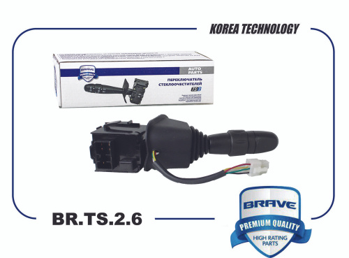 Переключатель подрулевой CHEVROLET LANOS лев поротоников + света BRAVE (-птф)