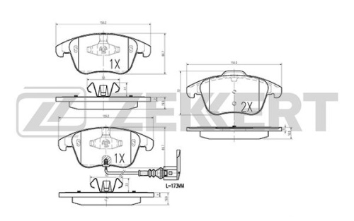 Колодки торм VW TIGUAN 08- пер ZEKKERT GDB1762