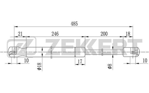 Амортизатор багажника FORD MONDEO I/II WAG ZEKKERT