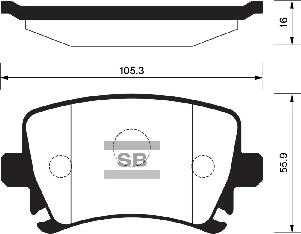 Колодки торм VW PASSAT B6/TIGUAN зад SANGSIN GDB1763=2134200