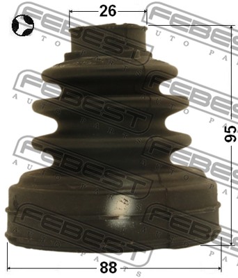 Пыльник ШРУСа FORD MONDEO IV внутр лев FEBEST (трипоид/26.3x77x92)