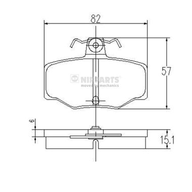 Колодки торм NISSAN ALMERA N16 зад NIPPARTS GDB3092